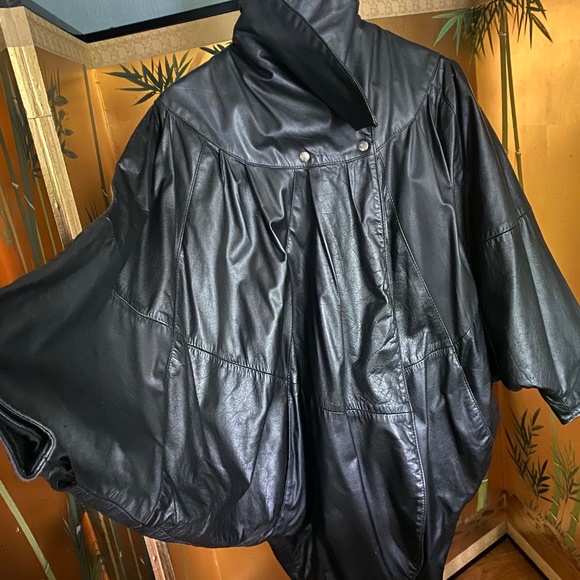 Vintage 1980s Leather Jacket One Size - Picture 4 of 8